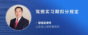 驾照实习期扣分规定