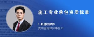 施工专业承包资质标准