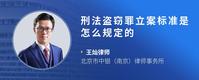 刑法盗窃罪立案标准是怎么规定的