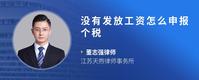 没有发放工资怎么申报个税
