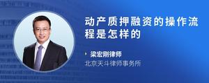 动产质押融资的操作流程是怎样的