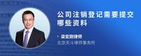公司注销登记需要提交哪些资料