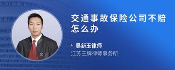 交通事故保险公司不赔怎么办