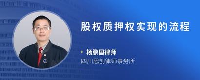 股权质押权实现的流程