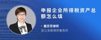 申报企业所得税资产总额怎么填