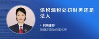 偷税漏税处罚财务还是法人