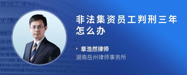 非法集资员工判刑三年怎么办