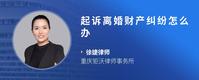起诉离婚财产纠纷怎么办