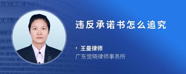 违反承诺书怎么追究