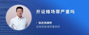 开设赌场罪严重吗