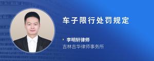车子限行处罚规定