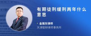 有期徒刑缓刑两年什么意思