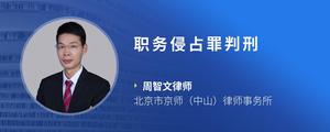 职务侵占罪判刑
