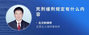 死刑缓刑规定有什么内容