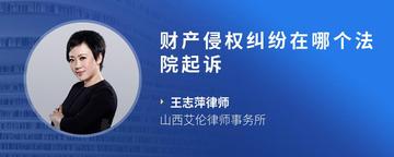 财产侵权纠纷在哪个法院起诉