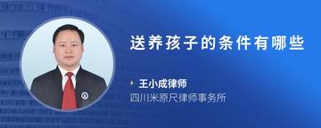 送养孩子的条件有哪些