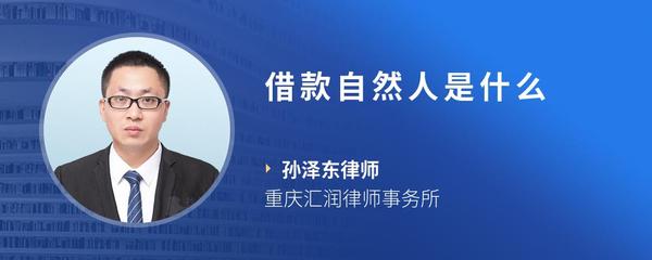 借款自然人是什么