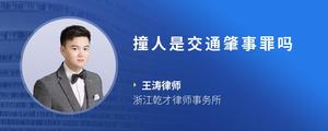 撞人是交通肇事罪吗