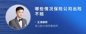 哪些情况保险公司出险不赔