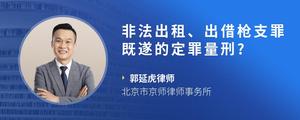 非法出租、出借枪支罪既遂的定罪量刑??