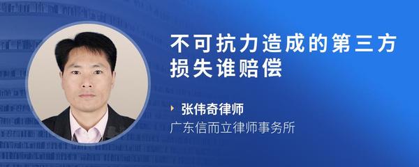 不可抗力造成的第三方损失谁赔偿