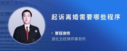起诉离婚需要哪些程序