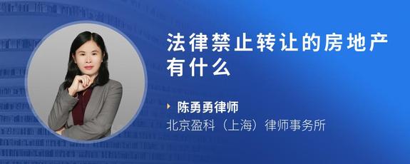 法律禁止转让的房地产有什么