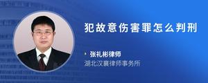 犯故意伤害罪怎么判刑