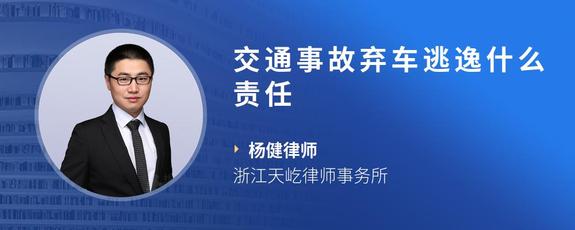 交通事故弃车逃逸什么责任