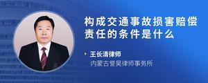 构成交通事故损害赔偿责任的条件是什么