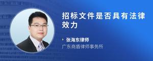招标文件是否具有法律效力