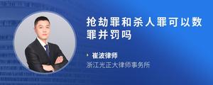 抢劫罪和杀人罪可以数罪并罚吗