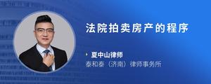 法院拍卖房产的程序