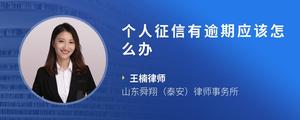 个人征信有逾期应该怎么办