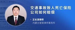 交通事故致人死亡保险公司如何赔偿