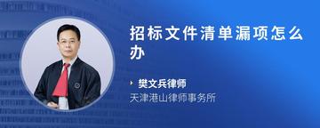 招标文件清单漏项怎么办