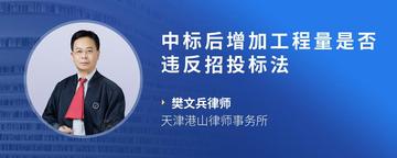 中标后增加工程量是否违反招投标法