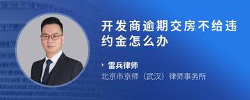 开发商逾期交房不给违约金怎么办