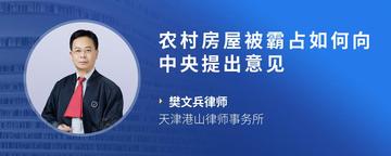 农村房屋被霸占如何向中央提出意见