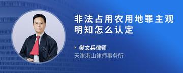 非法占用农用地罪主观明知怎么认定