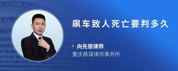飙车致人死亡要判多久