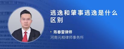 逃逸和肇事逃逸是什么区别