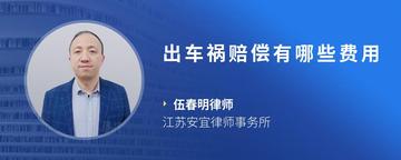 出车祸赔偿有哪些费用