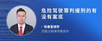 危险驾驶罪判缓刑的有没有案底