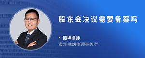 股东会决议需要备案吗