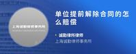 单位提前解除合同的怎么赔偿