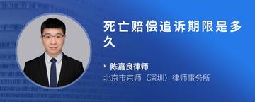 死亡赔偿追诉期限是多久