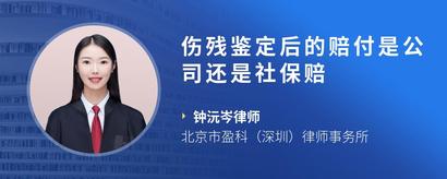 伤残鉴定后的赔付是公司还是社保赔