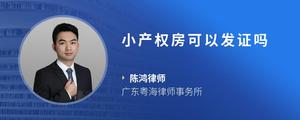 小产权房可以发证吗