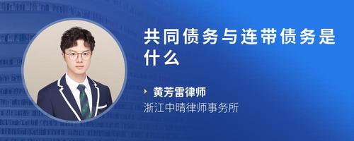 共同债务与连带债务是什么